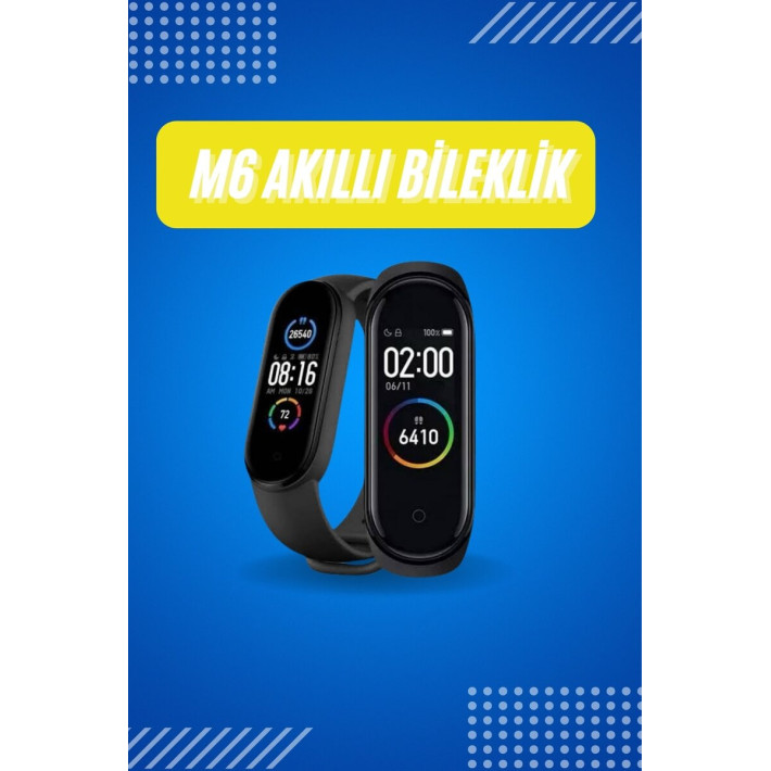 Akıllı Uyumlu Bileklik M6 Adımsayar Spor Modları Çağrı Görme Türkçe Me