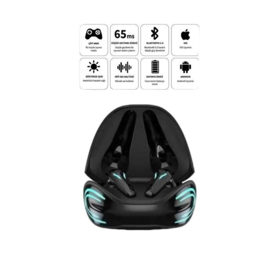 Android ve İOS Uyumlu Bluetooth Kulaklık Gaming Kulaklık Mini