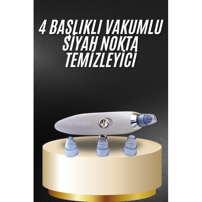 Yeni Nesil Vakumlu Pilli Siyah Nokta ve Yüz Temizleme Cihazı 4 Başlıkl