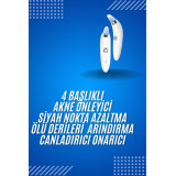 4 Başlıklı Pilli Vakumlu Siyah Nokta Temizleyici Akne Ve Sivilce Önley