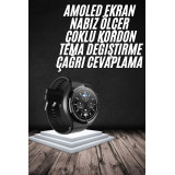 En Çok Tercih Edilen Akıllı Saat Amoled Ekran Nabız Sensörü GPS Uyumlu