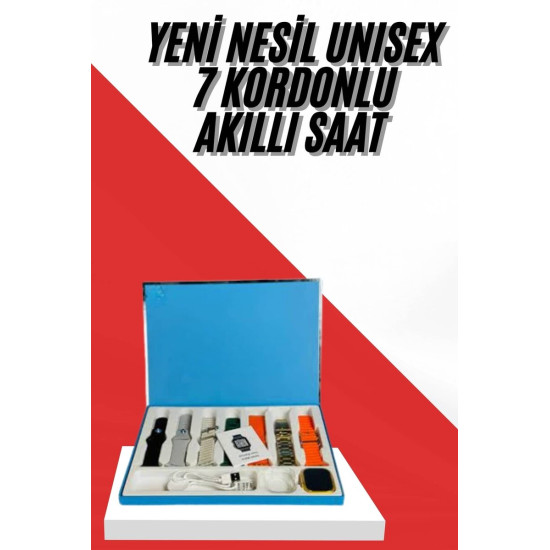Kordonlu Unisex Akıllı Saat Çoklu Kordon Seçeneği Amoled Ekran
