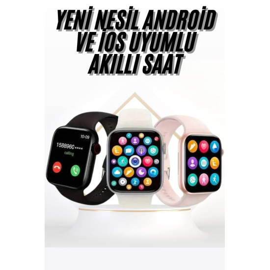Akıllı Saat Uyku ve Sağlık Takibi Arama Cevaplama 44 MM Amoled Ekran