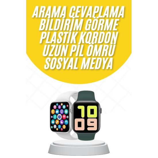 Akıllı Saat Uyku ve Sağlık Takibi Arama Cevaplama 44 MM Amoled Ekran
