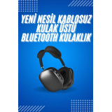 2025 Model Kulak Üstü Kablosuz Bluetooth Kulaklık Gürültü Azalta Uzun 