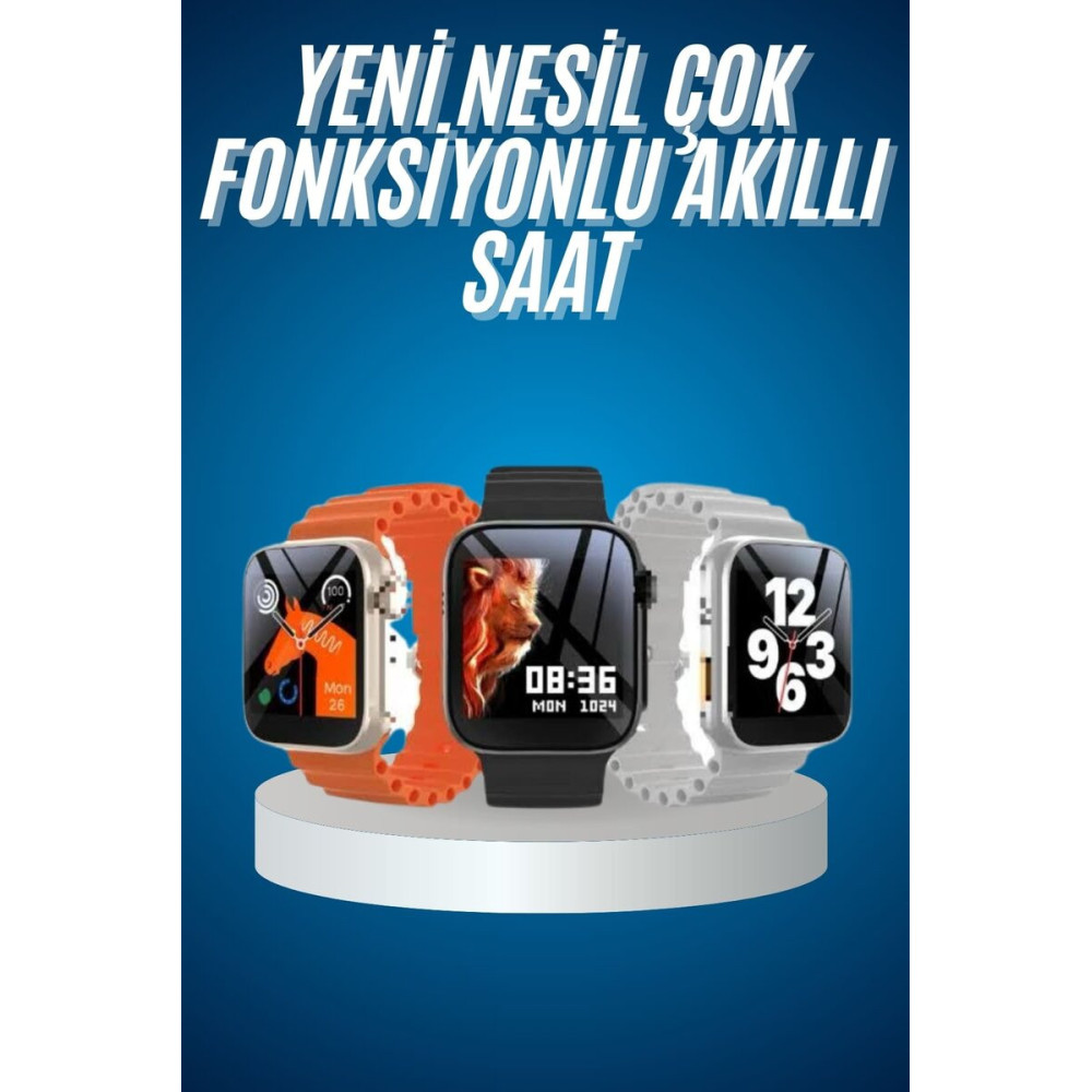 Yeni Nesil Akıllı Saat Müzik Dinleme Bildirim Görme Sesli Asistan Dest