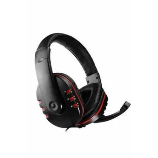 Oyuncu Kulaklığı Kulak Üstü Kablolu Stereo Mikrofonlu Yumuşak Kulak Ya