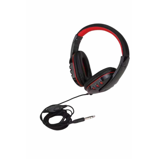 Oyuncu Kulaklığı Kulak Üstü Kablolu Stereo Mikrofonlu Yumuşak Kulak Ya