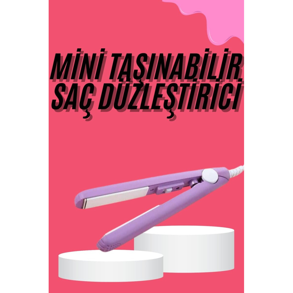 Saç Düzleştirici Pürüzsüz Parlaklık Seyahat Tipi Taşınabilir Seramik K