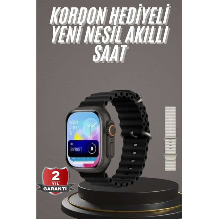2025 Model Akıllı Saat Çift Kordon Ios Ve Android Arama Cevaplama Sesl