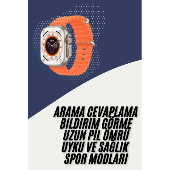 2025 Model Akıllı Saat Çift Kordon Ios Ve Android Arama Cevaplama Sesl