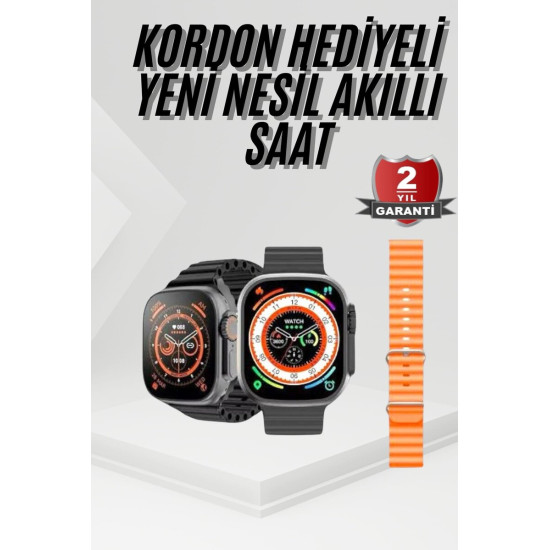 Akıllı Saat Sağlık Takibi Kalp Atışı Adımsayar Ultra Yeni Nesil nefes 