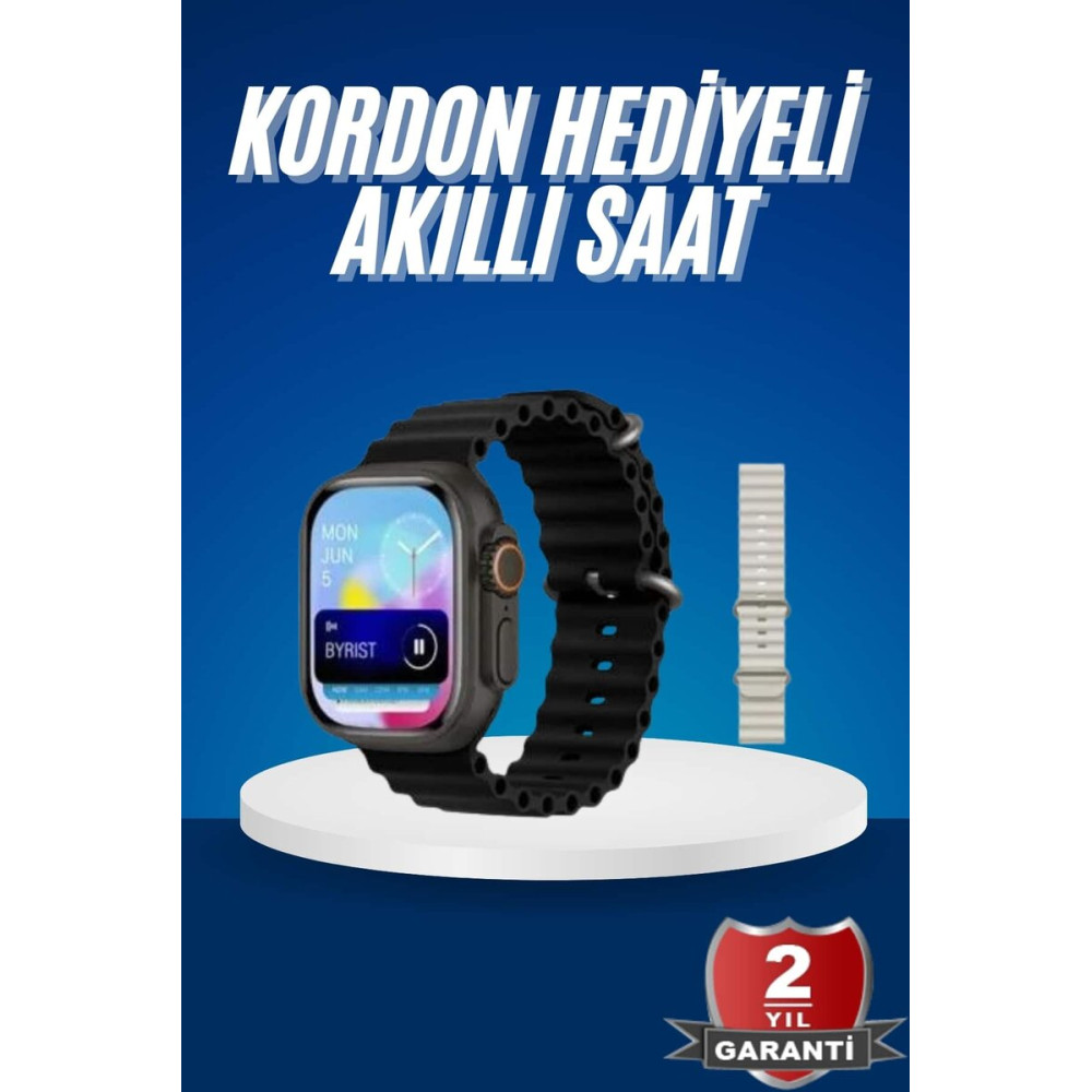 Ultra Akıllı Saat 49 Mm Çift Kordonlu Arama Cevaplama Bluetooth Bağlan