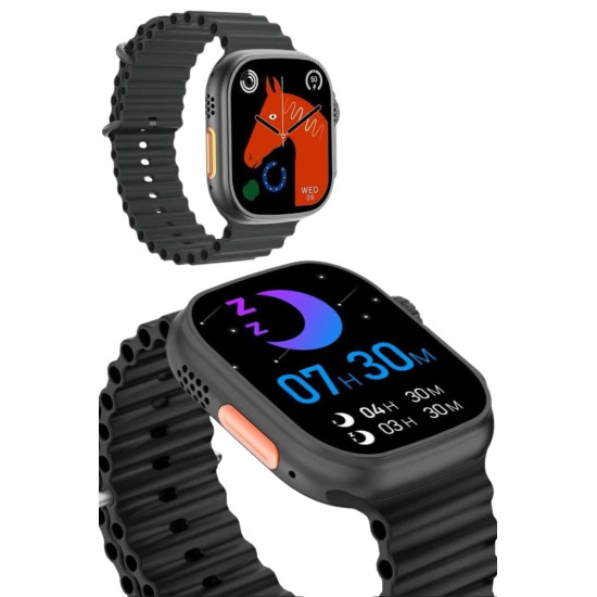 Ultra Akıllı Saat 49 Mm Çift Kordonlu Arama Cevaplama Bluetooth Bağlan