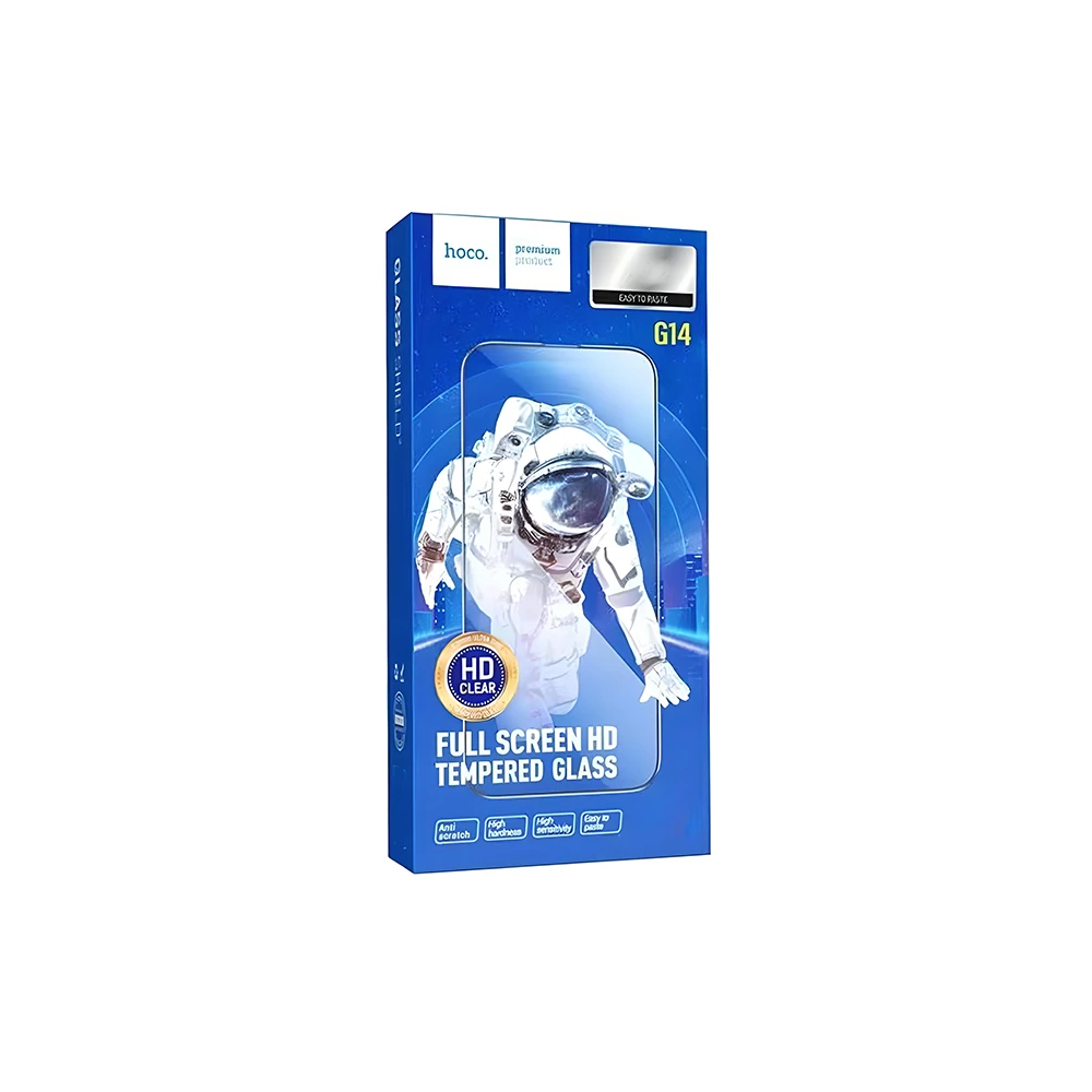 HOCO Guardian Shield Series iPhone 15 Pro Max HD Tempered Kırılmaz Cam