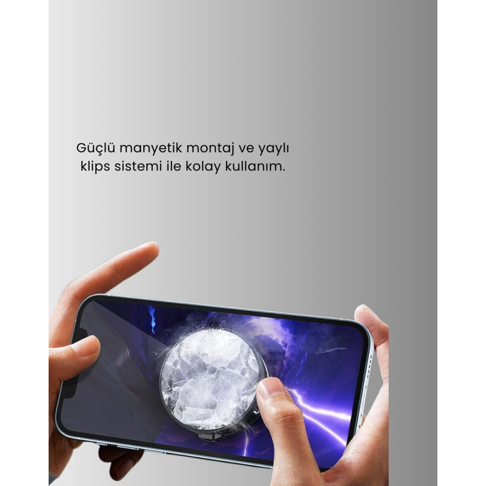 Mıknatıslı ve Aparatlı Montajlı Soğutucu Fan | Her Cihaza Uyumlu | LED