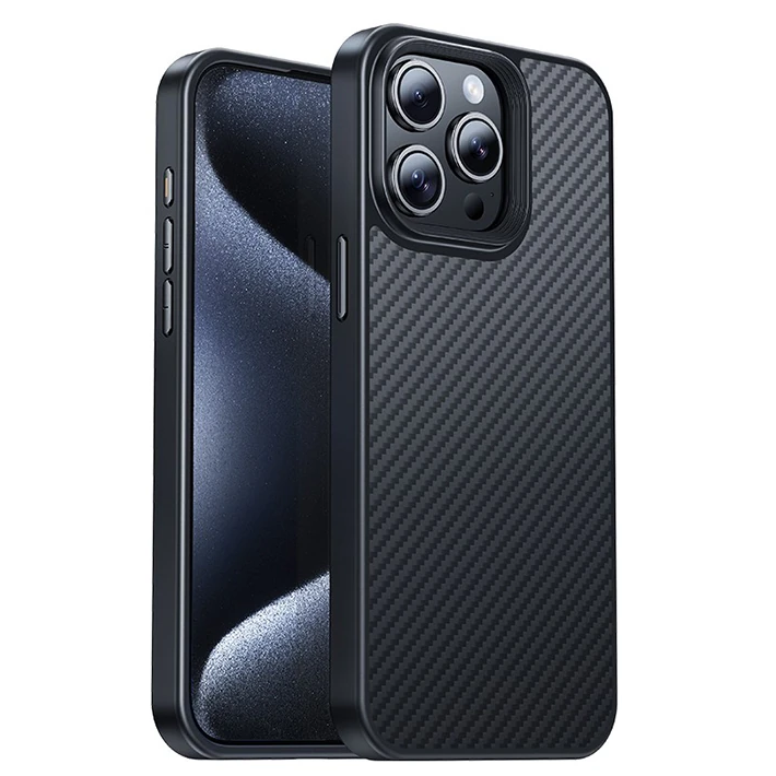 Hoco iPhone 15 Pro Max AS7 Kevlar Kılıf Manyetik Magsafeli Telefon Kıl