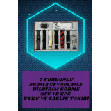 Kulak Üstü P9 Kablosuz Bluetooth Kulaklık ve 7 Kordonlu Akıllı Saat