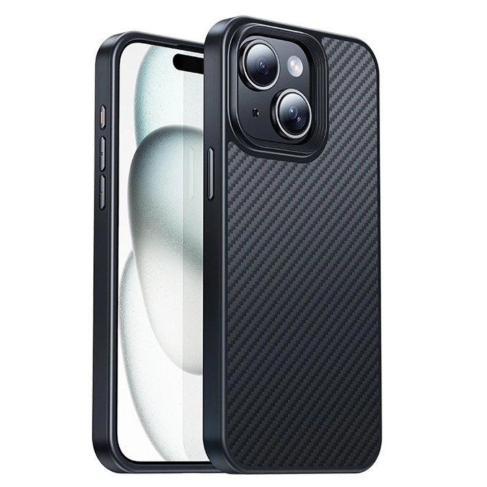 Hoco iPhone 15 Plus AS7 Kevlar Kılıf Manyetik Magsafeli Telefon Kılıfı