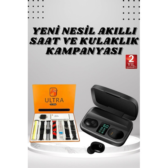 Yeni Nesil Akıllı Saat ve Bluetooth Kulaklık Kampanyası Dokunmatik Kar