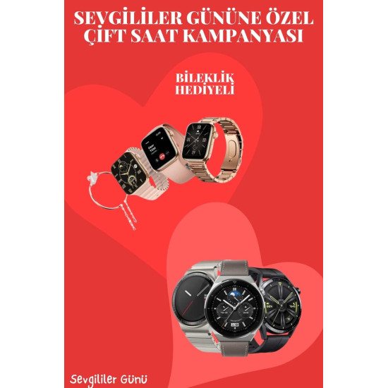 Özel Yeni Nesil Akıllı Saat Çiftlere Özel Kampanya Çift Saatleri