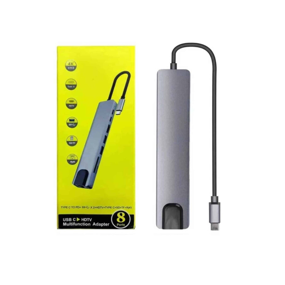 Macbook Pro/air Uyumlu USB Type-C 8 In 1 Hub Dönüştürücü Çevirici Çokl