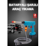 Şarjlı Ve Yüksek Basınçlı Oto Yıkama Makinesi Ve Sulama Tabancası Bahç