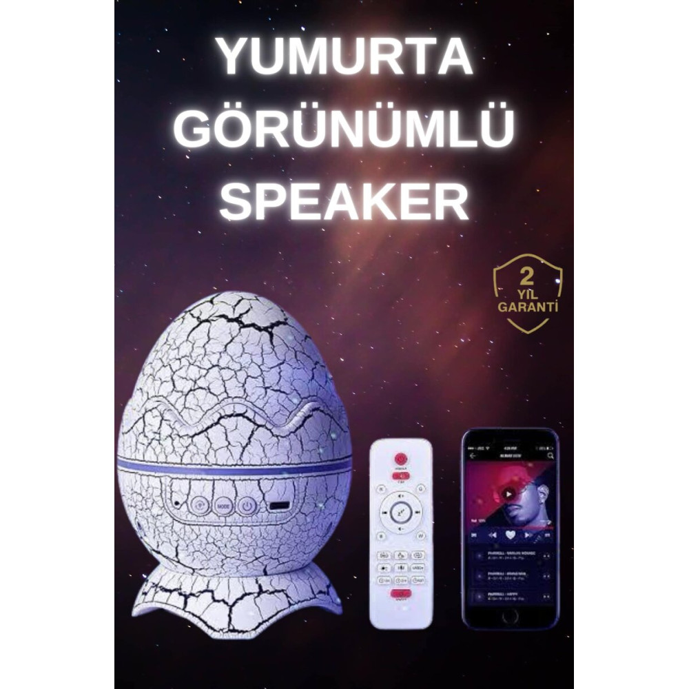 Dinozor Speaker Renk Değiştirme Projeksiyon Modu Bluetooth Hoparlör Ge
