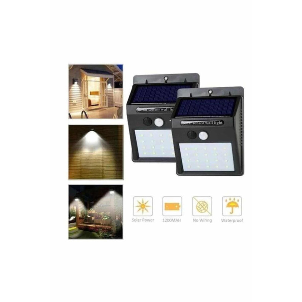 Sensörlü Duvar Lambası Bahçe Lamba 20 Led Işık