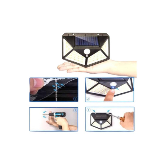 Bahçe Lambası Bahçe Aydınlatma Sensörlü Suya Dayanıklı 100 Led