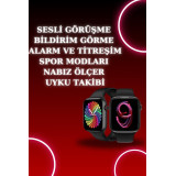 Akıllı Saat Arama Görüşme Bildirim Görme Uyku ve Sağlık Takibi Nabız Ö