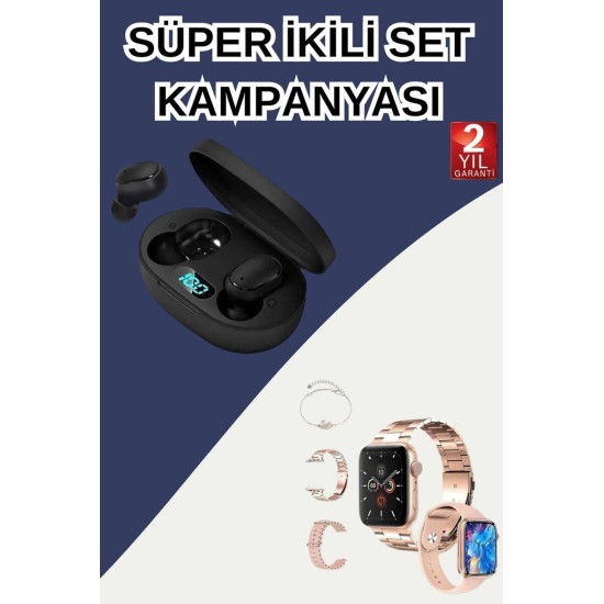Nabız Ölçer Hediye Bileklikli Akıllı Saat ve Dijital Göstergeli Blueto