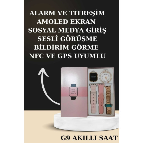 Nabız Ölçer Hediye Bileklikli Akıllı Saat ve Dijital Göstergeli Blueto