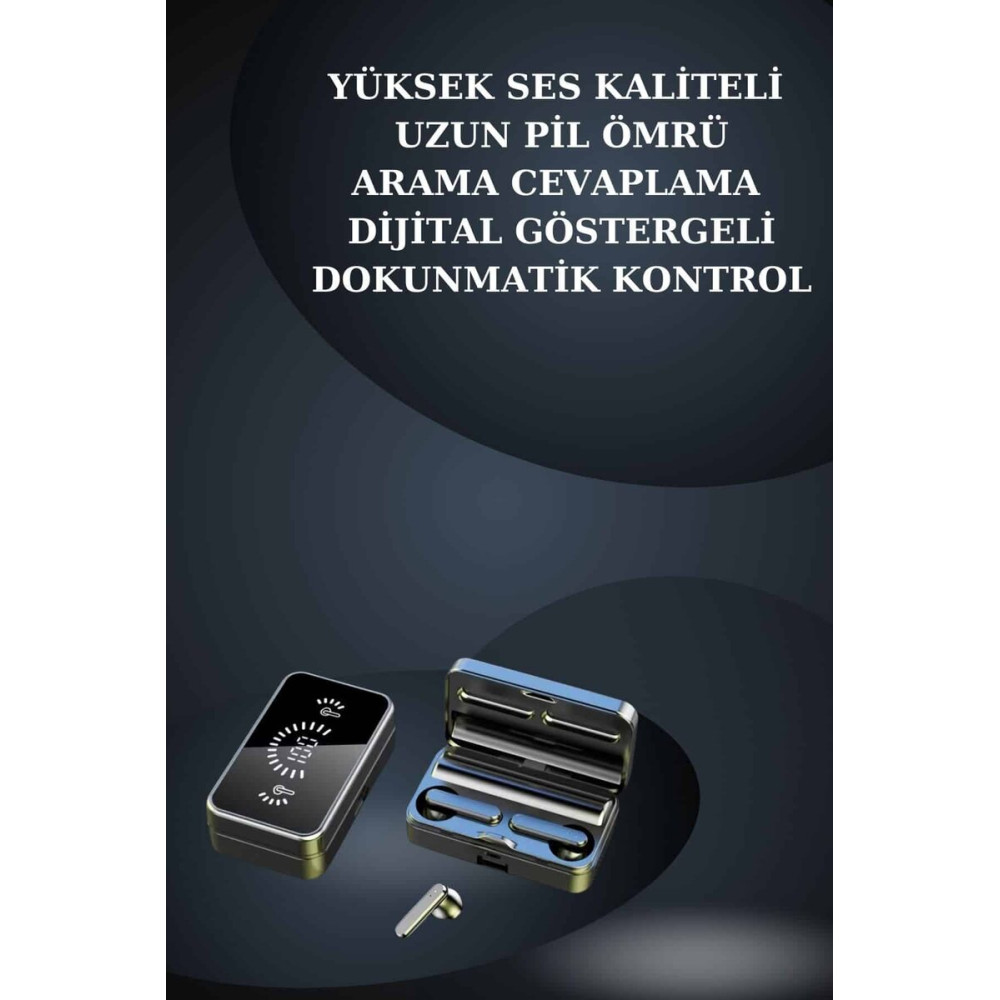Bileklikli Amoled Ekran Akıllı Saat ve Dijital Göstergeli Kablosuz Blu