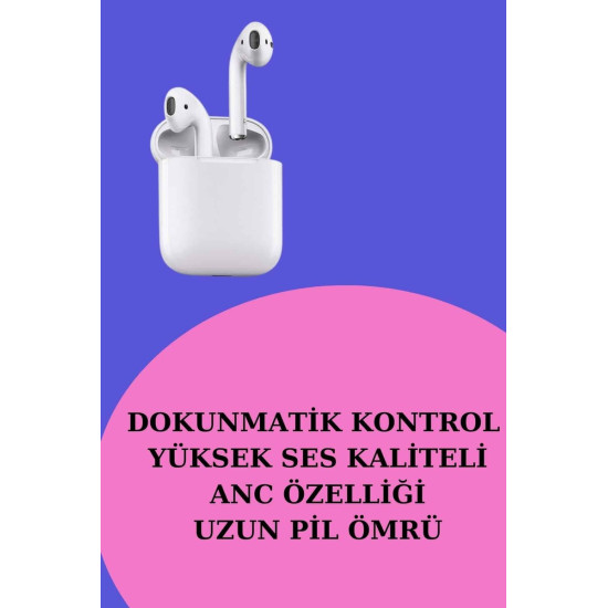 Kordonlu Dokunmatik Ekran Akıllı Saat ve 2.Nesil Kablosuz Bluetooth Ku