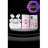 3 Kordonlu Pembe Amoled Ekran Akıllı Saat ve Yeni Nesil Pro Kablosuz B