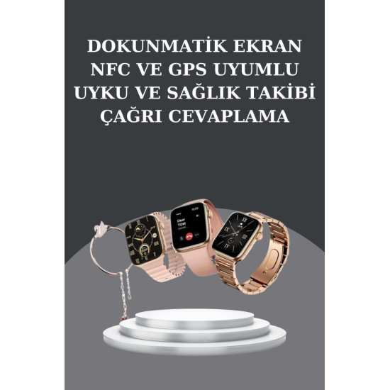 Özel Bileklik Hediyeli Akıllı Saat ve Dijital Göstergeli ANC Özellikli