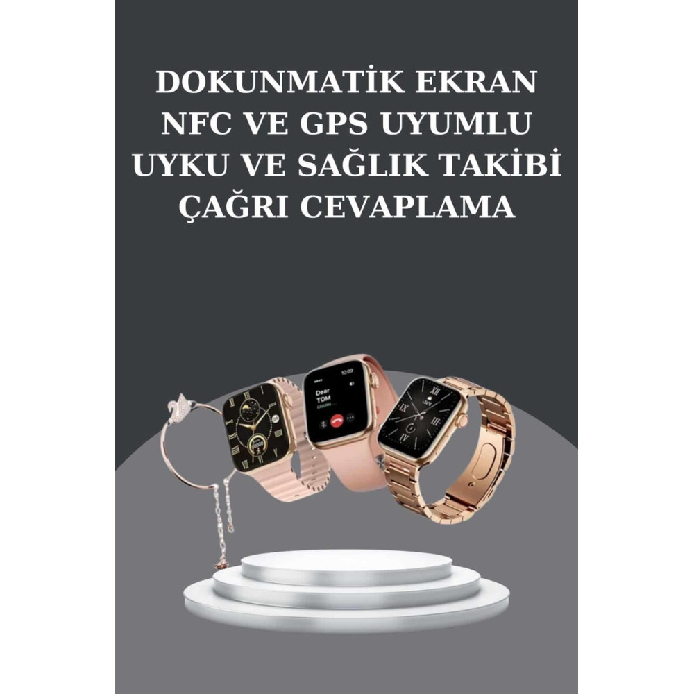 Özel Bileklik Hediyeli Akıllı Saat ve Dijital Göstergeli ANC Özellikli