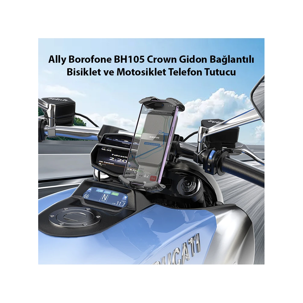 Ally Borofone BH105 Crown Gidon Bağlantılı Bisiklet ve Motosiklet Tele