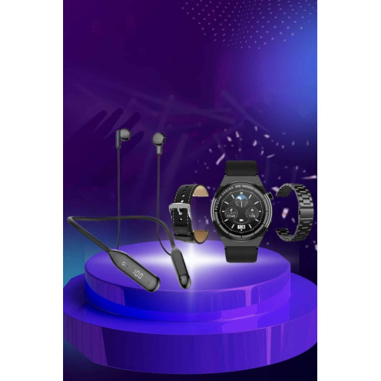 ve Titreşim Özellikli Akıllı Saat ve Mikrofonlu Kablolu Bluetooth Kula