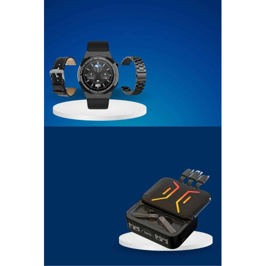 Göstergeli Bluetooth Kulaklık ve Bildirim Görebilen Akıllı Saat Alarm 
