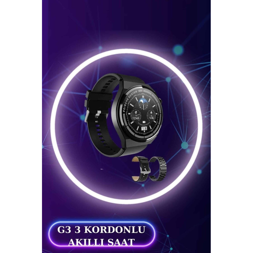 Saat ve Kulaklık Seti Dokunmatik Ekran 5.0 Bluetooth Bağlantılı Sesli 