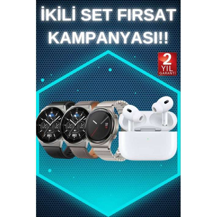 Bluetooth Kulaklık Yeni Nesil Akıllı Saat Titreşimli Nabız Ölçer Spor 
