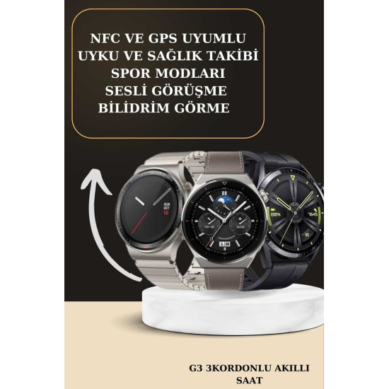 Bluetooth Kulaklık Yeni Nesil Akıllı Saat Titreşimli Nabız Ölçer Spor 