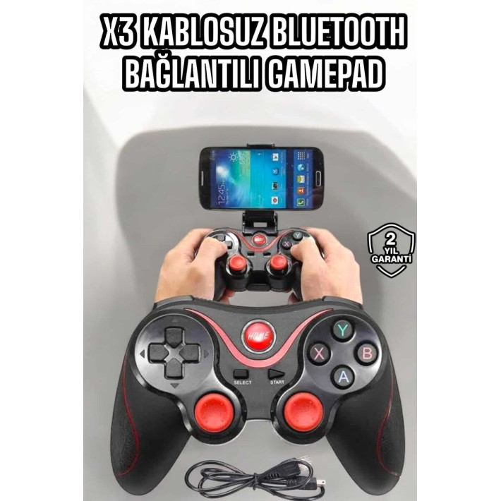 Game Stick Android Uyumlu Gamepad X3 Standlı Oyun Kolu Bluetooth Bağla