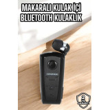 Telefonlara Uyumlu Mikrofonlu Titreşimli Makaralı Bluetooth Kulakiçi K