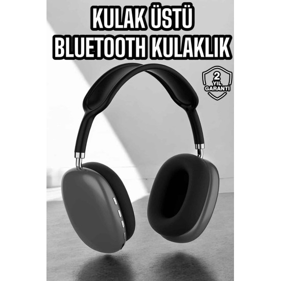P9 Plus Kulaklık Siyah Bluetooth Bağlantılı Kulak Üstü Kablosuz ANC Öz