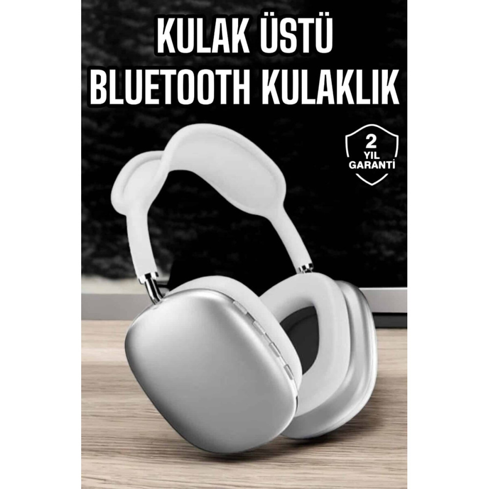 P9 Air Max Kablosuz 5.0 Mikrofonlu Bluetooth Kulaklık Beyaz Yüksek Ses