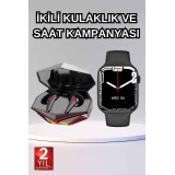 İkili Set Dev Kampanya Ucuz Kulaklık Ucuz Akıllı Saat Gürültü Önleyici