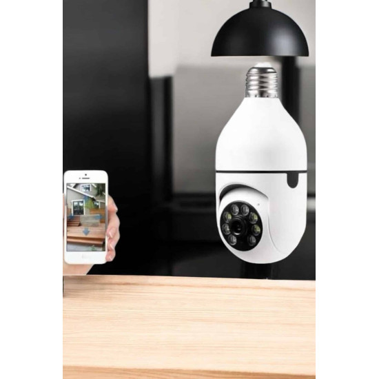 Güvenlik Kamerası Wifi Kamera Duylu Ev Kamerası Wifi Bağlantılı Dönebi
